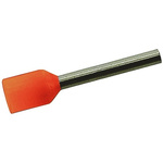 JST, FWE Insulated Crimp Bootlace Ferrule, 10mm Pin Length, 2.8mm Pin Diameter, 4mm² Wire Size, Orange