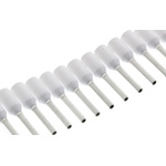 TE Connectivity Insulated Crimp Bootlace Ferrule, 8mm Pin Length, 1.1mm Pin Diameter, 0.5mm² Wire Size, White