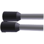 TE Connectivity Insulated Crimp Bootlace Ferrule, 8mm Pin Length, 1.8mm Pin Diameter, 1.5mm² Wire Size, Black