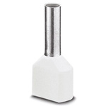 Phoenix Contact, AI-TWIN2X 0.5 - 8 WH Insulated Bootlace Ferrule Kit, 8mm Pin Length, 1.5mm Pin Diameter, White