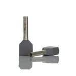 Phoenix Contact, AI-TWIN2X 0.75-10 GY Insulated Crimp Bootlace Ferrule, 10mm Pin Length, 1.8mm Pin Diameter, 2 x