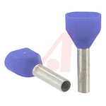 Altech Insulated Crimp Bootlace Ferrule, 12mm Pin Length, 3.3mm Pin Diameter, 2 x 2.5mm² Wire Size, Blue