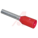 Altech Insulated Crimp Bootlace Ferrule, 8mm Pin Length, 1.7mm Pin Diameter, 1mm² Wire Size, Red