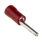 RS PRO Insulated, Tin Crimp Pin Connector, 0.5mm² to 1.5mm², 22AWG to 16AWG, 1.9mm Pin Diameter, 12mm Pin Length, Red