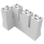 TE Connectivity, Positive Lock .250 Mk II 4 Way Nylon 66 Crimp Terminal Housing, Natural