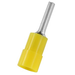 RS PRO Insulated Crimp Pin Connector, 4mm² to 6mm², 12AWG to 10AWG, 2.8mm Pin Diameter, 14mm Pin Length, Yellow