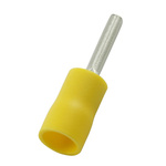RS PRO Insulated Crimp Pin Connector, 4mm² to 6mm², 12AWG to 10AWG, 2.8mm Pin Diameter, 14mm Pin Length, Yellow