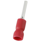 RS PRO Insulated Crimp Pin Connector, 0.5mm² to 1.5mm², 22AWG to 16AWG, 1.9mm Pin Diameter, 12mm Pin Length, Red