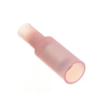 Molex, 19038 Insulated Female Crimp Bullet Connector, 22AWG to 18AWG, 3.96mm Bullet diameter, Red