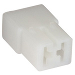 TE Connectivity, AMP FASTIN-FASTON 2 Way Nylon 66 Crimp Terminal Housing, 6.35mm Tab Size, Natural