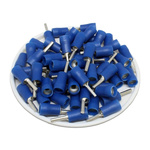 RS PRO Insulated Crimp Pin Connector, 1.5mm² to 2.5mm², 16AWG to 14AWG, 1.9mm Pin Diameter, 9mm Pin Length, Blue