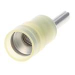 RS PRO Insulated Crimp Pin Connector, 4mm² to 6mm², 12AWG to 10AWG, 2.8mm Pin Diameter, 14mm Pin Length, Yellow