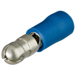 Knipex, 97 Yes, Brass Crimp Pin Connector, 16AWG to 14AWG, 5mm Pin Diameter, 120mm Pin Length, Blue