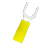 RS PRO Insulated Crimp Spade Connector, 0.2mm² to 0.5mm², 26AWG to 22AWG, M3 Stud Size Nylon, Yellow