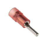 RS PRO Insulated, Tin Crimp Pin Connector, 0.5mm² to 1.5mm², 22AWG to 16AWG, 1.9mm Pin Diameter, 9mm Pin Length, Red