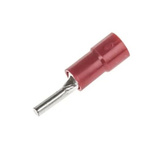 RS PRO Insulated, Tin Crimp Pin Connector, 0.5mm² to 1.5mm², 22AWG to 16AWG, 1.9mm Pin Diameter, 9mm Pin Length, Red