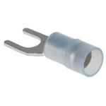 RS PRO Insulated Crimp Spade Connector, 1.5mm² to 2.5mm², 16AWG to 14AWG, 4.3mm Stud Size Nylon, Blue