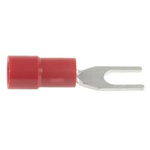 RS PRO Insulated Crimp Spade Connector, 0.5mm² to 1.5mm², 22AWG to 16AWG, 3.7mm Stud Size Vinyl, Red