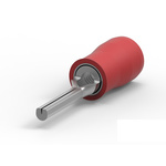 TE Connectivity, PIDG Insulated, Tin Crimp Pin Connector, 22AWG to 16AWG, 1.8mm Pin Diameter, 9.9mm Pin Length, Red