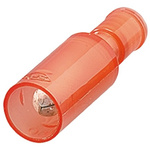 Nichifu, PC Insulated Male Crimp Bullet Connector, 0.75mm² to 1.25mm², 18AWG to 16AWG, 7.4mm Bullet diameter, Red