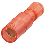 Nichifu, PC Insulated Female Crimp Bullet Connector, 0.75mm² to 1.25mm², 18AWG to 16AWG, 6.9mm Bullet diameter, Red