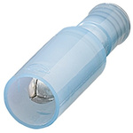 Nichifu, PC Insulated Male Crimp Bullet Connector, 2mm² to 2mm², 14AWG to 14AWG, 7.4mm Bullet diameter, Blue