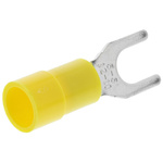 RS PRO Insulated Crimp Spade Connector, 4mm² to 6mm², 12AWG to 10AWG, M5 Stud Size Vinyl, Yellow