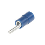 RS PRO Insulated, Tin Crimp Pin Connector, 1.5mm² to 2.5mm², 16AWG to 14AWG, 1.9mm Pin Diameter, 9mm Pin Length, Blue