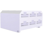 TE Connectivity, AMP FASTIN-FASTON 6 Way Nylon 66 Crimp Terminal Housing, 6.35mm Tab Size, Natural