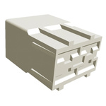 TE Connectivity, AMP FASTIN-FASTON 4 Way Nylon 66 Crimp Terminal Housing, 6.35mm Tab Size, Natural