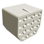 TE Connectivity, FASTIN-FASTON .250 11 Way Nylon Crimp Terminal Housing, 6.35mm Tab Size, Natural