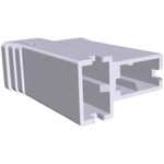 TE Connectivity, Positive Lock .250 2 Way Nylon Crimp Terminal Housing, 6.35mm Tab Size, Natural