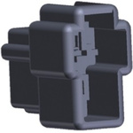 TE Connectivity, FASTON .250 2 Way Nylon Crimp Terminal Housing, Black