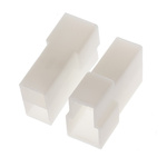 TE Connectivity, FASTIN-FASTON .250 2 Way Glass Fibre Reinforced Nylon Crimp Terminal Housing, 6.35mm Tab Size, Natural
