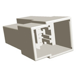 TE Connectivity, FASTIN-FASTON .250 3 Way Nylon Crimp Terminal Housing, 0.25in Tab Size, Natural