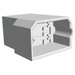 TE Connectivity, FASTIN-FASTON .250 4 Way Nylon Crimp Terminal Housing, 0.25in Tab Size, Natural