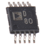 Analog Devices, DAC Dual 16 bit-, 220ksps, ±1%FSR Serial (SPI), 10-Pin MSOP