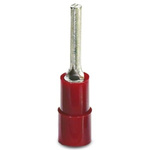 Phoenix Contact, C-PCI 1.5 Insulated, Tin Crimp Pin Connector, 0.5mm² to 1.5mm², 2mm Pin Diameter, 12mm Pin Length, Red