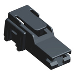 TE Connectivity, Positive Lock .250 Mk I 1 Way Nylon Crimp Terminal Housing, Black