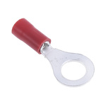 RS PRO Insulated Ring Terminal, M6 Stud Size, 0.5mm² to 1.5mm² Wire Size, Red