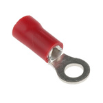 RS PRO Insulated Ring Terminal, M3.5 Stud Size, 0.5mm² to 1.5mm² Wire Size, Red