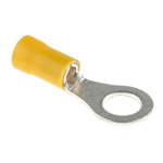 RS PRO Insulated Ring Terminal, M8 Stud Size, 2.5mm² to 6mm² Wire Size, Yellow