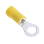 RS PRO Insulated Ring Terminal, M6 Stud Size, 2.5mm² to 6mm² Wire Size, Yellow
