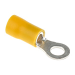 RS PRO Insulated Ring Terminal, M5 Stud Size, 2.5mm² to 6mm² Wire Size, Yellow