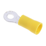 RS PRO Insulated Ring Terminal, M4 Stud Size, 2.5mm² to 6mm² Wire Size, Yellow