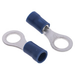 RS PRO Insulated Ring Terminal, M6 Stud Size, 1.5mm² to 2.5mm² Wire Size, Blue