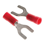 TE Connectivity, PLASTI-GRIP Insulated Crimp Spade Connector, 0.26mm² to 1.65mm², 22AWG to 16AWG, M5 Stud Size Vinyl,