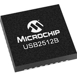 Microchip USB2512B/M2, USB Controller, I2C, USB 2.0, 3.3 V, 36-Pin SQFN