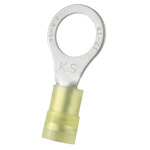 RS PRO Insulated Ring Terminal, 10.5mm Stud Size, 4mm² to 6mm² Wire Size, Yellow