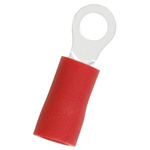 RS PRO Insulated Ring Terminal, 3.2mm Stud Size, 0.5mm² to 1.5mm² Wire Size, Red